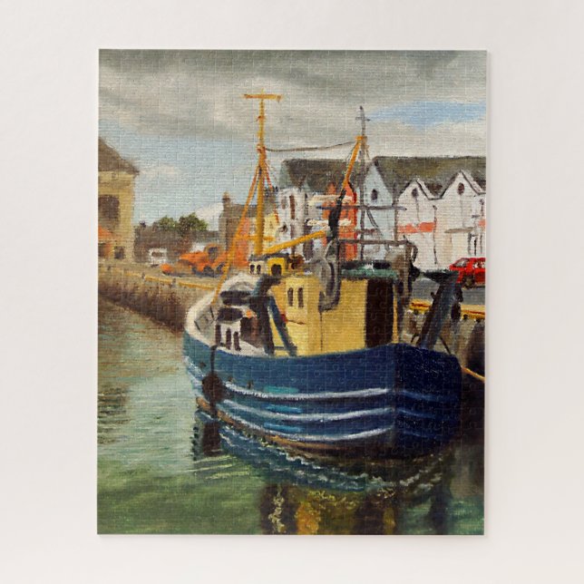 Scenic Galway City Ireland Fishing Boat Jigsaw Puzzle (Vertical)