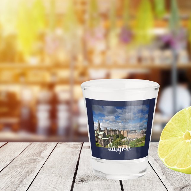 Scenic Glasgow City View   Shot Glass (Creator Uploaded)