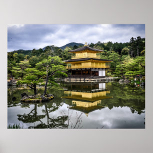 Scenic Golden Pavilion Japanese Garden Poster