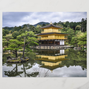 Scenic Golden Pavilion Scrapbook Paper