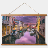 Scenic Grand Canal in Italy at Sunset