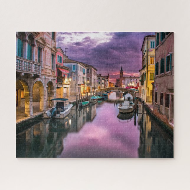 Scenic Grand Canal in Italy at Sunset Jigsaw Puzzle (Horizontal)