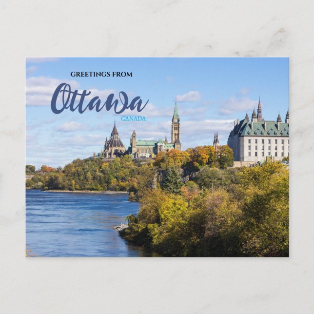 Scenic Greetings from Ottawa Canada Postcard (Front)