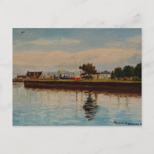Scenic Harbour in Galway City Ireland Postcard