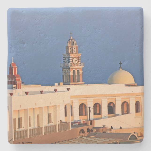 Scenic in Santorini Greece Sq Coaster (Front)