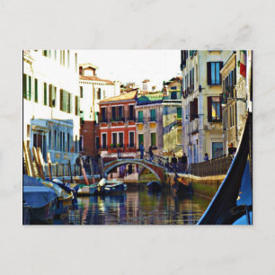 Scenic Italian Gondola Canal Postcard
