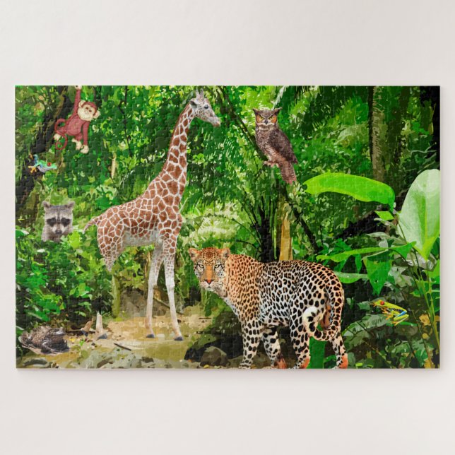 Scenic Jungle Animal Wildlife Jigsaw Puzzles (Horizontal)