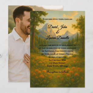 Scenic Keepsake Photo Wedding Invitation