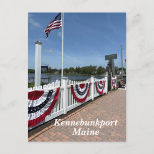 Scenic Kennebunkport Maine Holiday Postcard