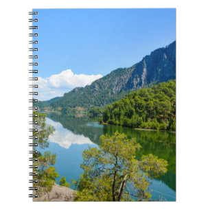Scenic Lake Mountain Reflection Photo Notebook
