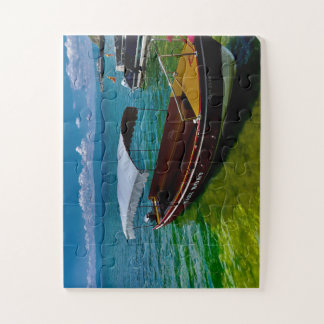 Scenic Lake Taxi Boat | Tropical Waters Jigsaw Puzzle