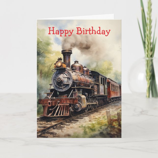 Scenic Landscape a Victorian Train Card (Front)