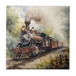 Scenic Landscape a Victorian Train Ceramic Tile<br><div class="desc">A lovely landscape with a Victorian train</div>