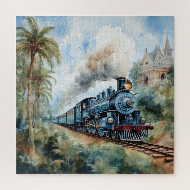 Scenic Landscape a Victorian Train Jigsaw Puzzle (Vertical)