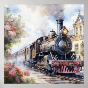 Scenic Landscape a Victorian Train Poster