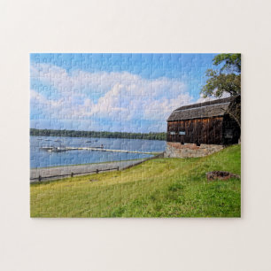 Scenic Landscape and Water. Wethersfield Cove, CT Jigsaw Puzzle