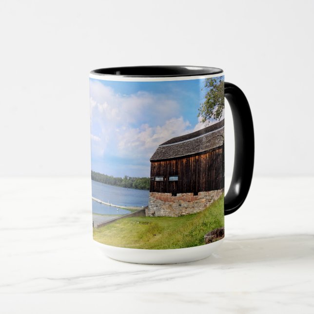 Scenic Landscape and Water. Wethersfield Cove, CT Mug (Front Right)