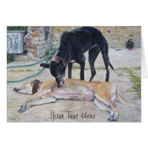  scenic landscape art with grayhound dogs