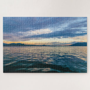 Scenic landscape of Lake Maggiore at sunset, Italy Jigsaw Puzzle