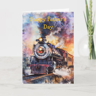 Scenic Landscape with Train Card