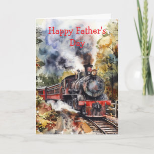 Scenic Landscape with Train Card