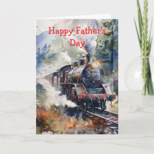 Scenic Landscape with Train Card