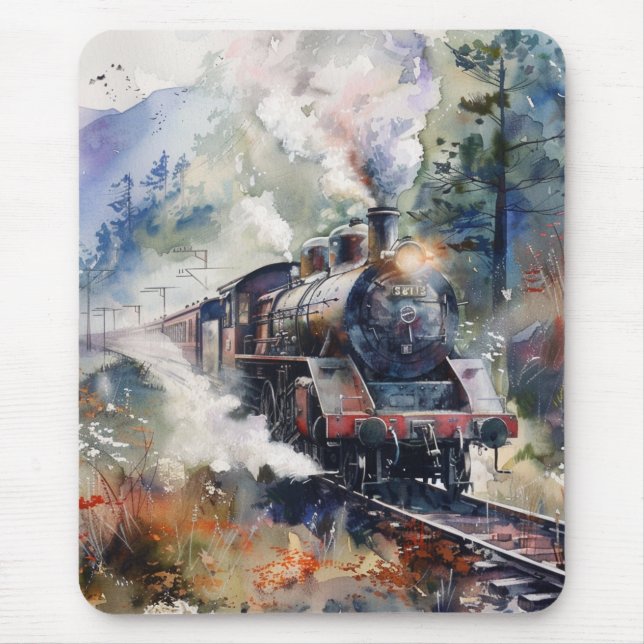 Scenic Landscape with Train Mouse Pad (Front)