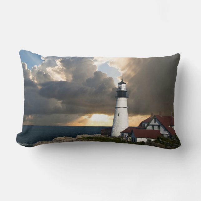 Scenic Lighthouse Beacon Lumbar Cushion (Front)