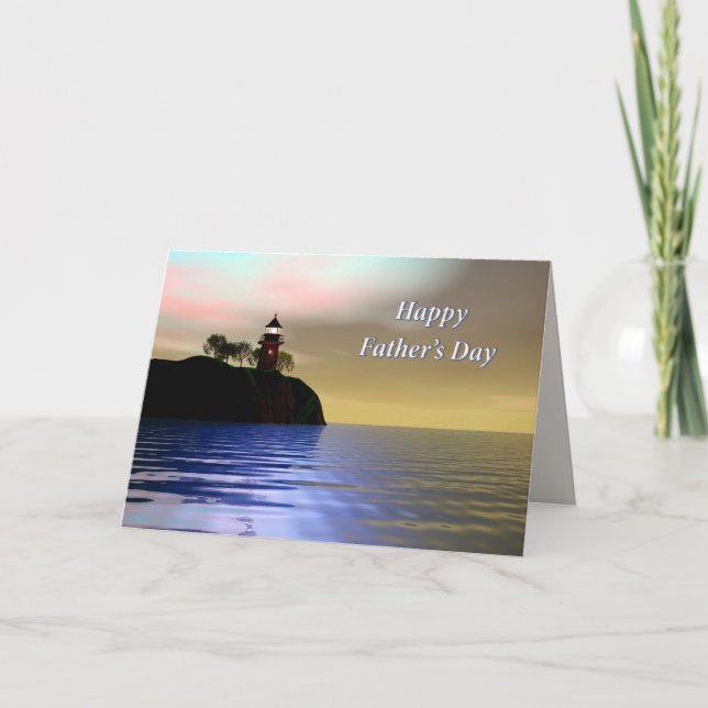 Scenic Lighthouse Father's Day Card (Front)