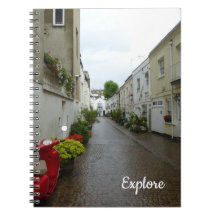 Scenic London Street Photo Spiral Photo Notebook