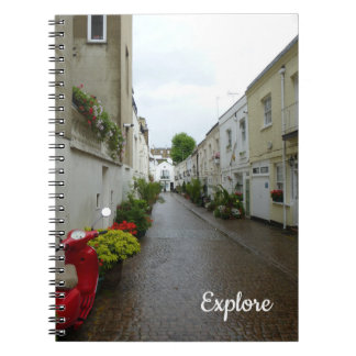 Scenic London Street Photo Spiral Photo Notebook