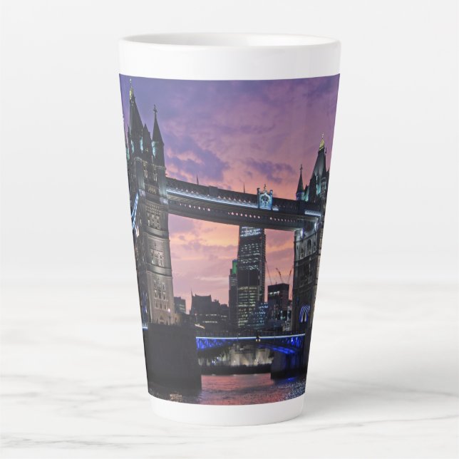 Scenic London Tower Bridge Latte Mug (Front)