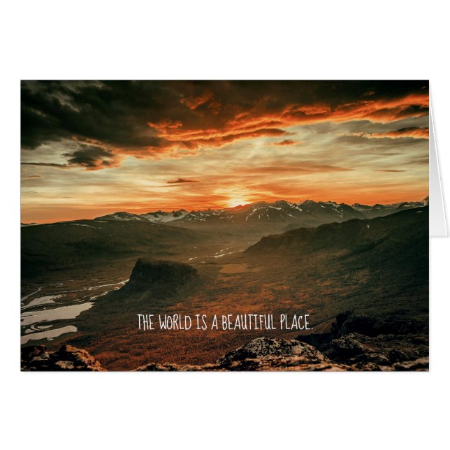 Scenic Make The World A Better Place Greeting Card (Front Horizontal)