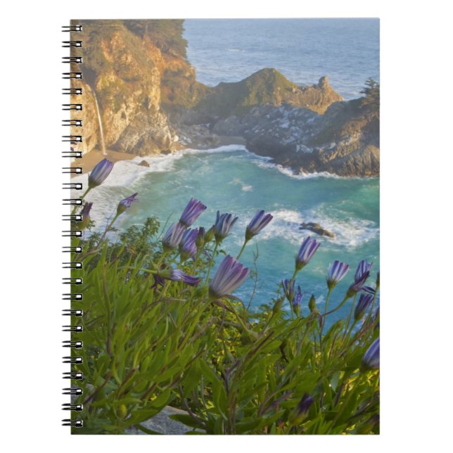 Scenic McWay Falls tumbles into the beach and Notebook (Front)