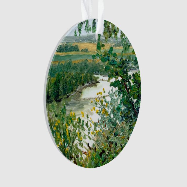 Scenic Mississippi River View From the Bluff Ornament (Front)