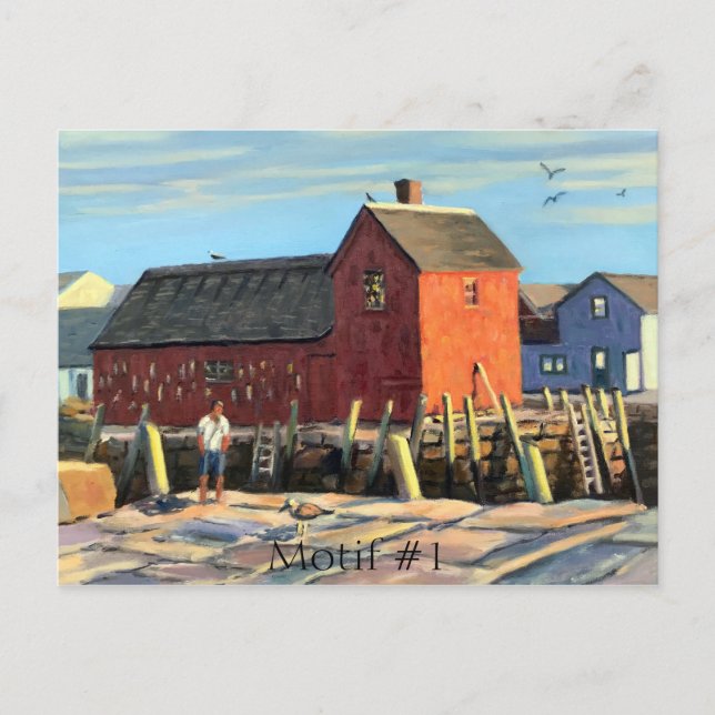 Scenic Motif #1 Rockport Fishing Shack Postcard (Front)