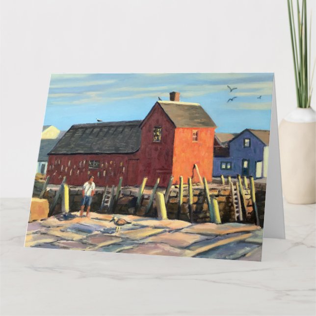 Scenic Motif #1 Rockport Fishing Shack Thank You Card (Front)