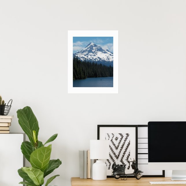 Scenic Mount Hood and Lake Photographic Poster (Home Office)