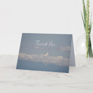 Scenic Mount Hood Mountain Photo Casual Typography Thank You Card