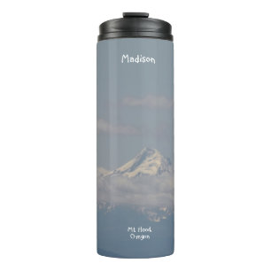 Scenic Mount Hood Photo Blue Personalised Thermal Tumbler