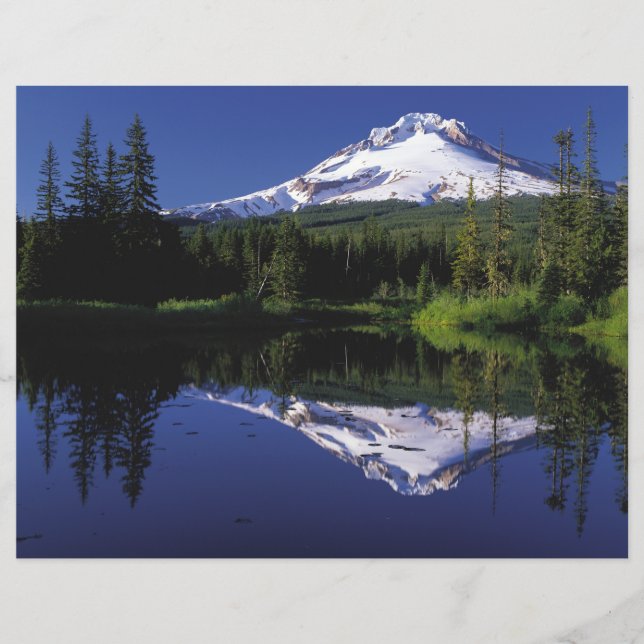 Scenic Mount Hood Scrapbook Paper (Front)
