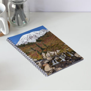 Scenic Mount Rainier and Edith Creek Landscape Notebook