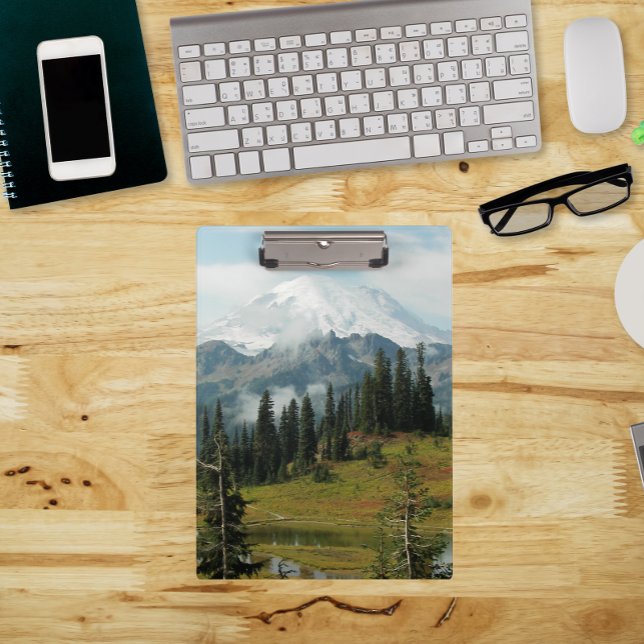 Scenic Mount Rainier Landscape Clipboard (In Situ)