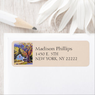 Scenic Mountain Cabin Return Address Label