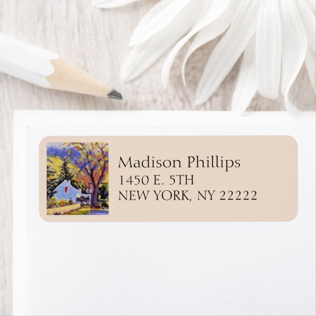 Scenic Mountain Cabin Return Address Label (Insitu)
