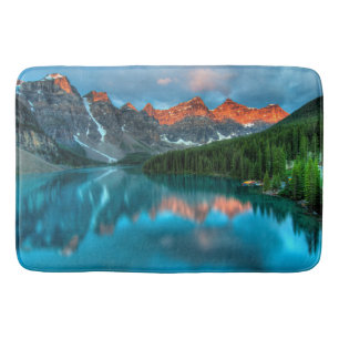 Scenic Mountain & Lake Landscape Photograph Bath Mat