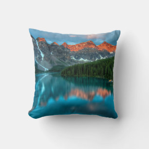 Scenic Mountain & Lake Landscape Photograph Cushion