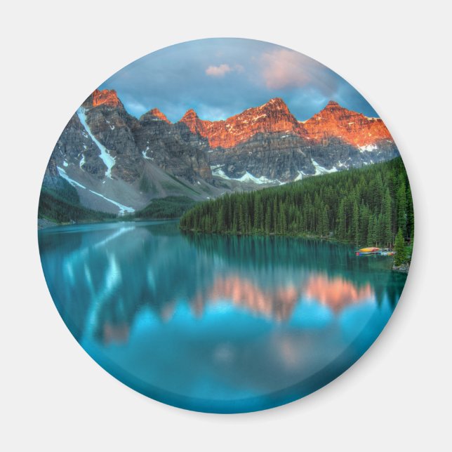 Scenic Mountain & Lake Landscape Photograph Magnet (Front)