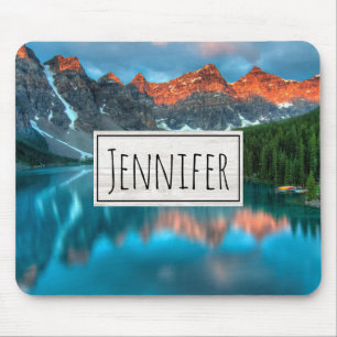 Scenic Mountain & Lake Landscape Photograph Mouse Pad