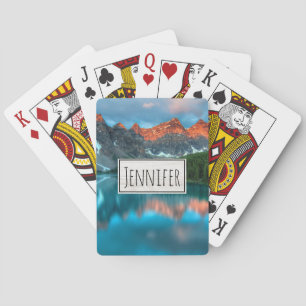 Scenic Mountain & Lake Landscape Photograph Playing Cards